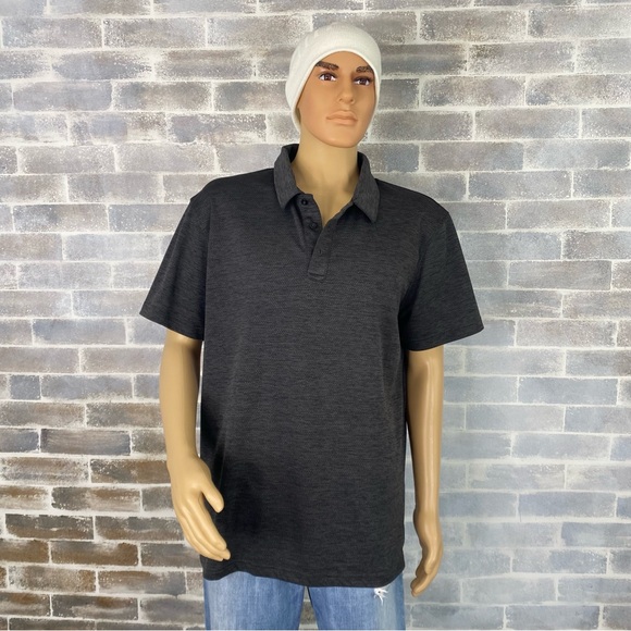 Men’s Falls Creek Polo Polyester Shirt Gray 3 Button Placket Size XL - Picture 4 of 7